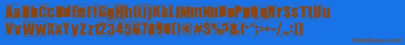 Ikhioogla2 Font – Brown Fonts on Blue Background