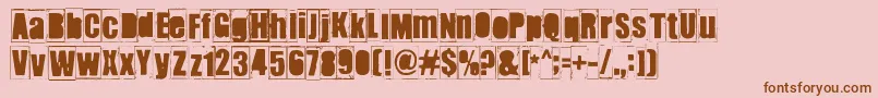 Ikhioogla2 Font – Brown Fonts on Pink Background
