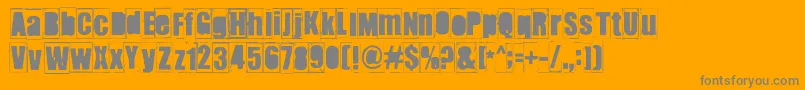 Ikhioogla2 Font – Gray Fonts on Orange Background