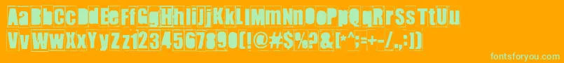 Ikhioogla2 Font – Green Fonts on Orange Background