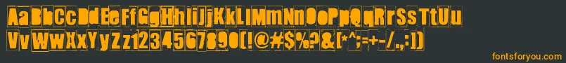 Ikhioogla2 Font – Orange Fonts on Black Background