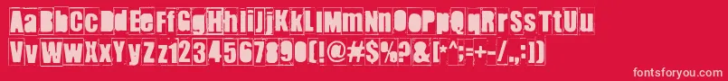Ikhioogla2 Font – Pink Fonts on Red Background