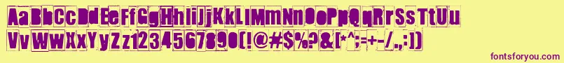 Ikhioogla2 Font – Purple Fonts on Yellow Background
