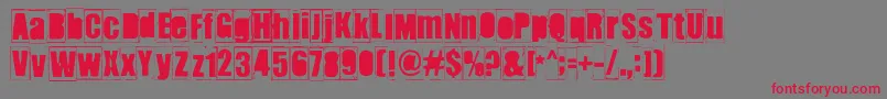 Ikhioogla2 Font – Red Fonts on Gray Background