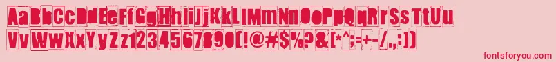 Ikhioogla2 Font – Red Fonts on Pink Background