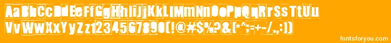Ikhioogla2 Font – White Fonts on Orange Background