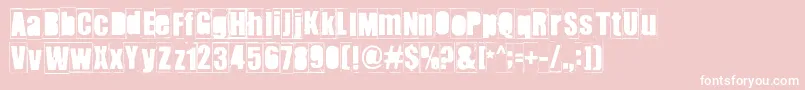 フォントIkhioogla2 – ピンクの背景に白い文字