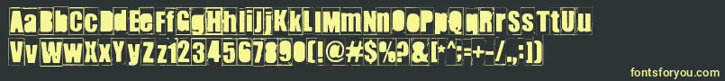 Ikhioogla2 Font – Yellow Fonts on Black Background
