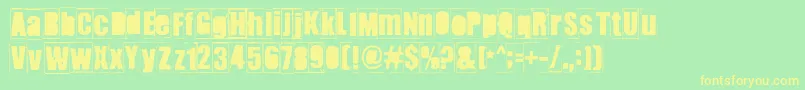 Ikhioogla2 Font – Yellow Fonts on Green Background