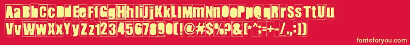 Ikhioogla2 Font – Yellow Fonts on Red Background