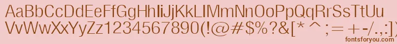 Milflt Font – Brown Fonts on Pink Background