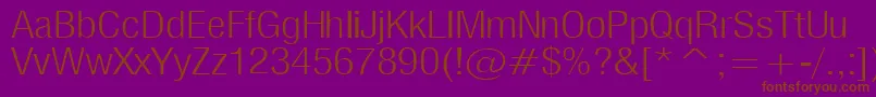 Milflt Font – Brown Fonts on Purple Background