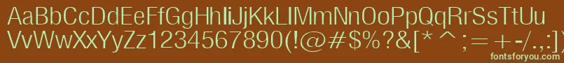 Czcionka Milflt – zielone czcionki na brązowym tle