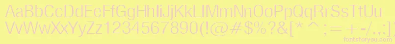 Milflt Font – Pink Fonts on Yellow Background