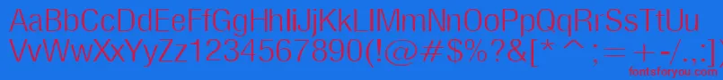 Milflt Font – Red Fonts on Blue Background