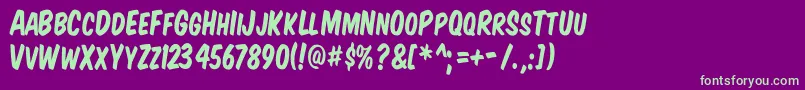 Vtcsupermarketsalesc Font – Green Fonts on Purple Background