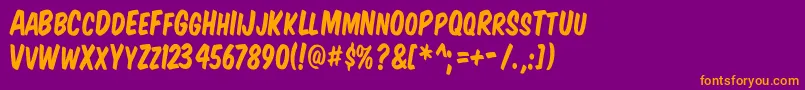 Vtcsupermarketsalesc Font – Orange Fonts on Purple Background