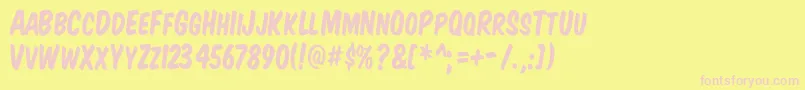 Vtcsupermarketsalesc Font – Pink Fonts on Yellow Background