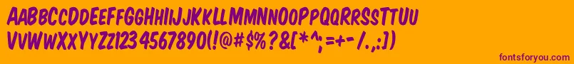 Vtcsupermarketsalesc Font – Purple Fonts on Orange Background