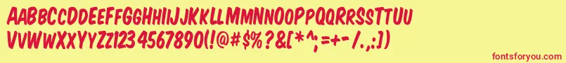 Vtcsupermarketsalesc Font – Red Fonts on Yellow Background