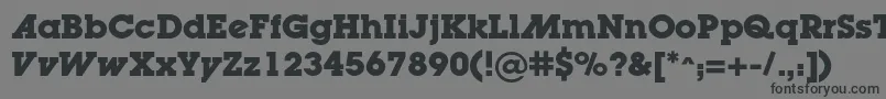 LugaadcBold-fontti – mustat fontit harmaalla taustalla