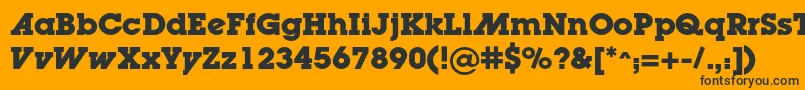 Шрифт LugaadcBold – чёрные шрифты на оранжевом фоне