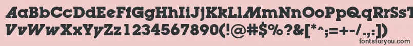LugaadcBold-fontti – mustat fontit vaaleanpunaisella taustalla