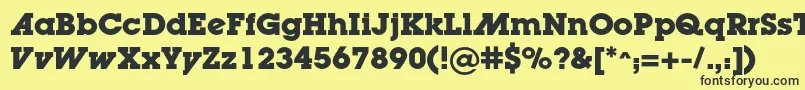 LugaadcBold Font – Black Fonts on Yellow Background