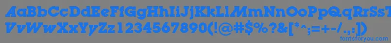 LugaadcBold-fontti – siniset fontit harmaalla taustalla