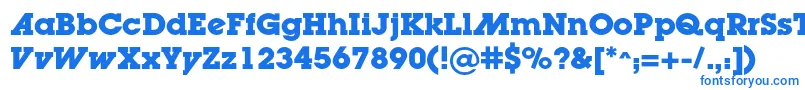 LugaadcBold-fontti – siniset fontit valkoisella taustalla