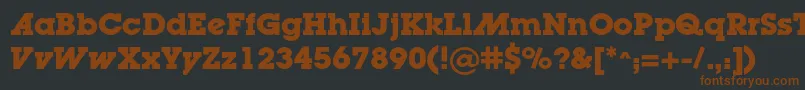 LugaadcBold-fontti – ruskeat fontit mustalla taustalla