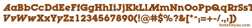 LugaadcBold Font – Brown Fonts on White Background