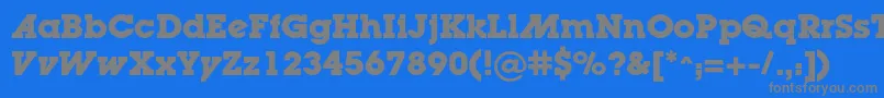 Шрифт LugaadcBold – серые шрифты на синем фоне