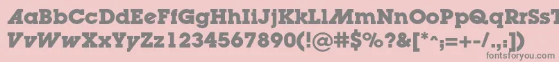 LugaadcBold Font – Gray Fonts on Pink Background