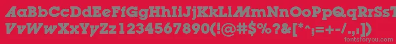 Шрифт LugaadcBold – серые шрифты на красном фоне