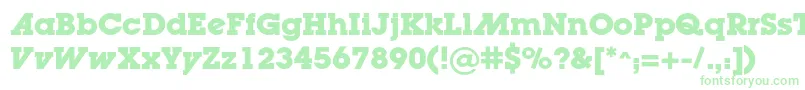 Шрифт LugaadcBold – зелёные шрифты
