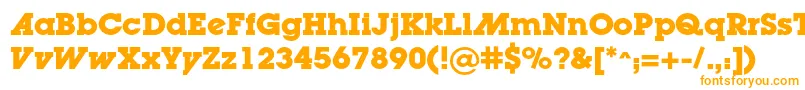 LugaadcBold-Schriftart – Orangefarbene Schriften auf weißem Hintergrund