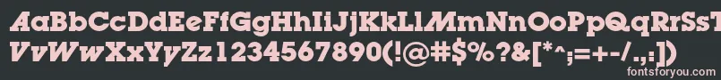 Шрифт LugaadcBold – розовые шрифты на чёрном фоне