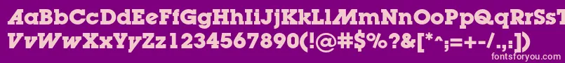 Шрифт LugaadcBold – розовые шрифты на фиолетовом фоне