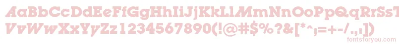 フォントLugaadcBold – 白い背景にピンクのフォント