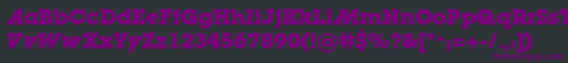 Шрифт LugaadcBold – фиолетовые шрифты на чёрном фоне