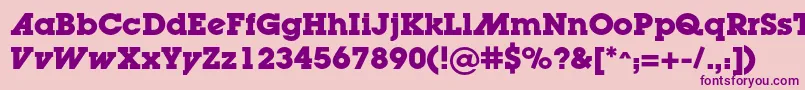 LugaadcBold-fontti – violetit fontit vaaleanpunaisella taustalla