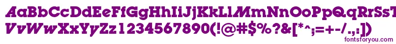 LugaadcBold-fontti – violetit fontit valkoisella taustalla