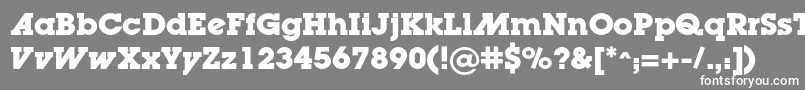 Шрифт LugaadcBold – белые шрифты на сером фоне