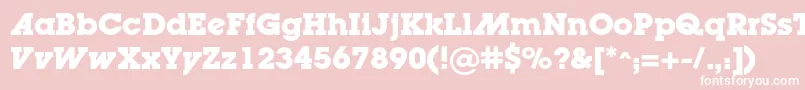 Шрифт LugaadcBold – белые шрифты на розовом фоне