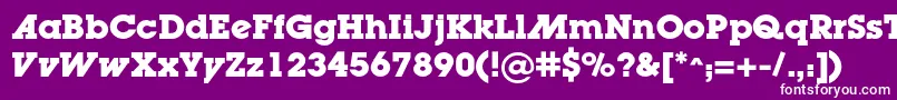 LugaadcBold-fontti – valkoiset fontit violetilla taustalla