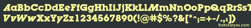 LugaadcBold-fontti – keltaiset fontit mustalla taustalla