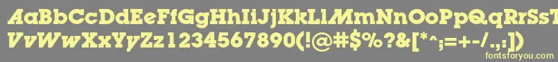LugaadcBold-fontti – keltaiset fontit harmaalla taustalla