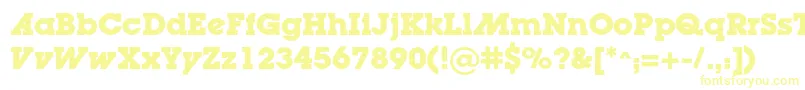 LugaadcBold-Schriftart – Gelbe Schriften auf weißem Hintergrund