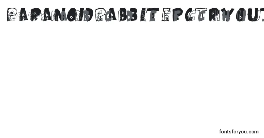 Fuente ParanoidRabbitErcTryout2008 - alfabeto, números, caracteres especiales